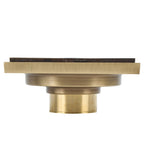 10 x 10 cm Solid Brass Gold Shower Drain Floor Drain Waste Drainer Bathroom Kitchen Balcony