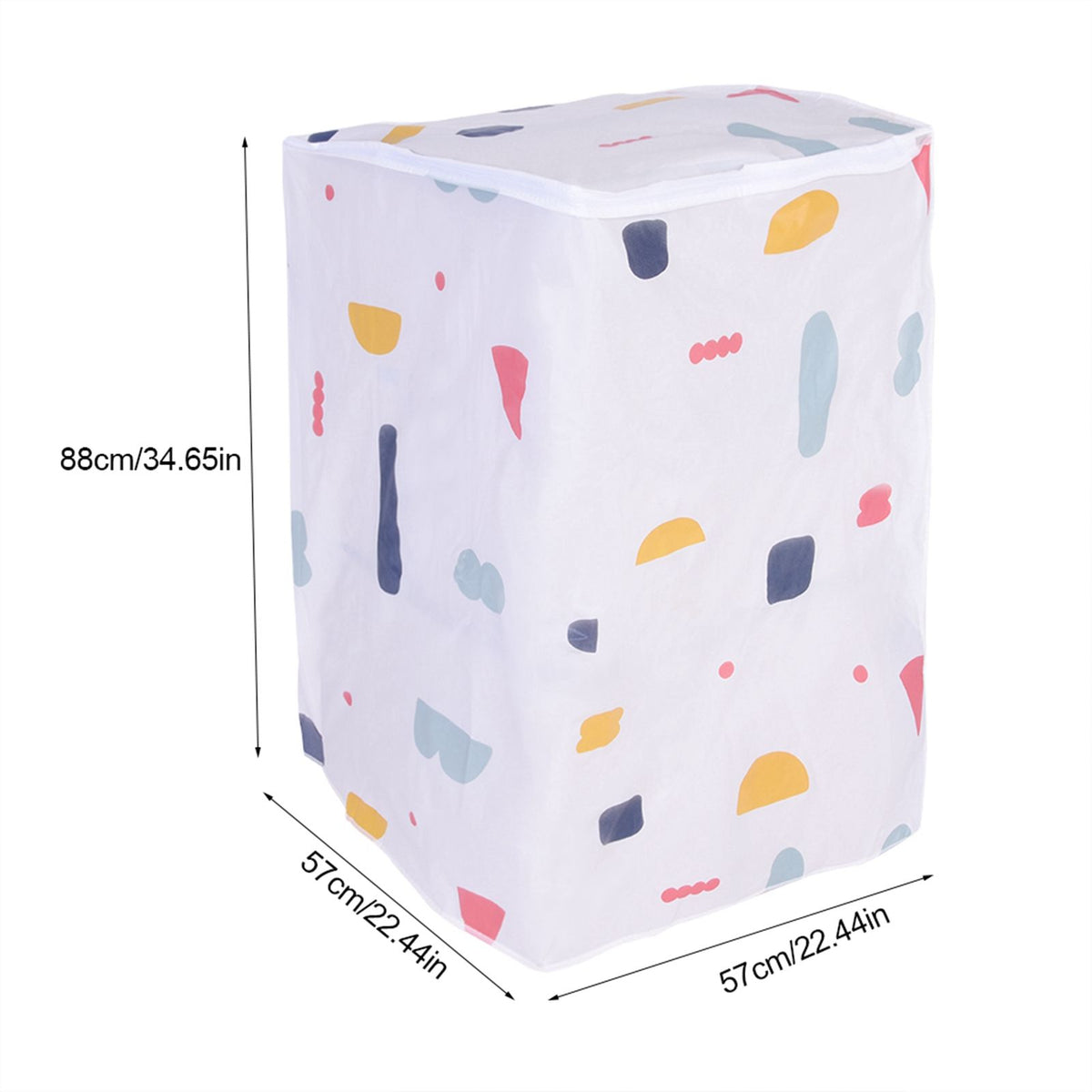 Waterproof Washing Machine Zipped Cover Dust Protection for Top Load Washer Dryer(Top Load)