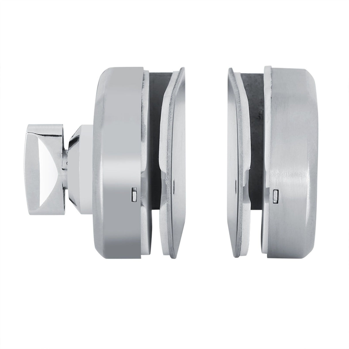 Stainless Steel 10~12mm Glass Door Lock Rotary Knob Open/Close Home Hotel Bathroom Use