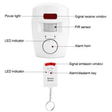 PIR Infrared Motion Detector Alarm Unit with 2 Remote Controller Home Safety System - Rear View