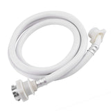 Washing Machine Water Inlet Hose Washer Pipe Tube Connector White Color Long Length 2m - 45-Degree Angle
