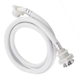 Washing Machine Water Inlet Hose Washer Pipe Tube Connector White Color Long Length 2m