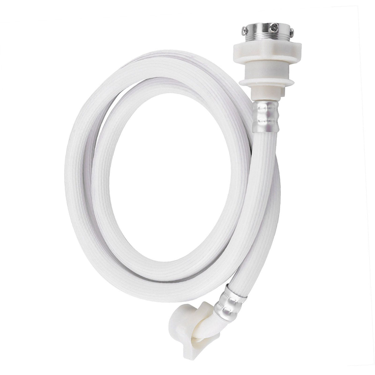 Washing Machine Water Inlet Hose Washer Pipe Tube Connector White Color Long Length 2m