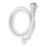 Washing Machine Water Inlet Hose Washer Pipe Tube Connector White Color Long Length 2m