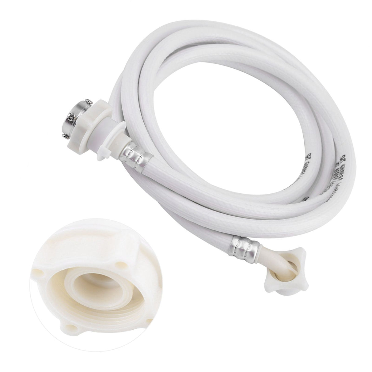 Washing Machine Water Inlet Hose Washer Pipe Tube Connector White Color Long Length 3m