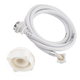 Washing Machine Water Inlet Hose Washer Pipe Tube Connector White Color Long Length 3m
