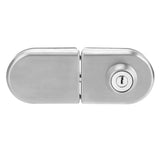 10~12mm Stainless Steel Glass Door Lock with Keys Open/Close Home Hotel Bathroom Use