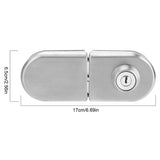 10~12mm Stainless Steel Glass Door Lock with Keys Open/Close Home Hotel Bathroom Use
