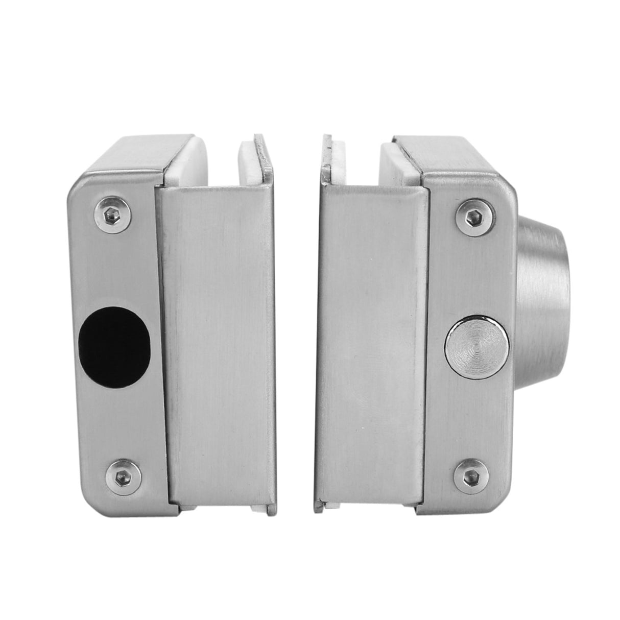 10~12mm Stainless Steel Glass Door Lock with Keys Open/Close Home Hotel Bathroom Use