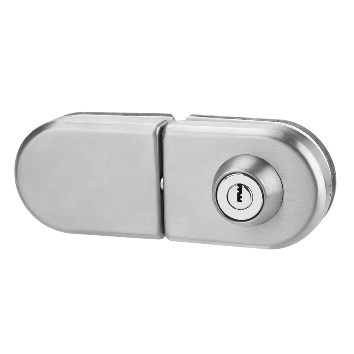 10~12mm Stainless Steel Glass Door Lock with Keys Open/Close Home Hotel Bathroom Use
