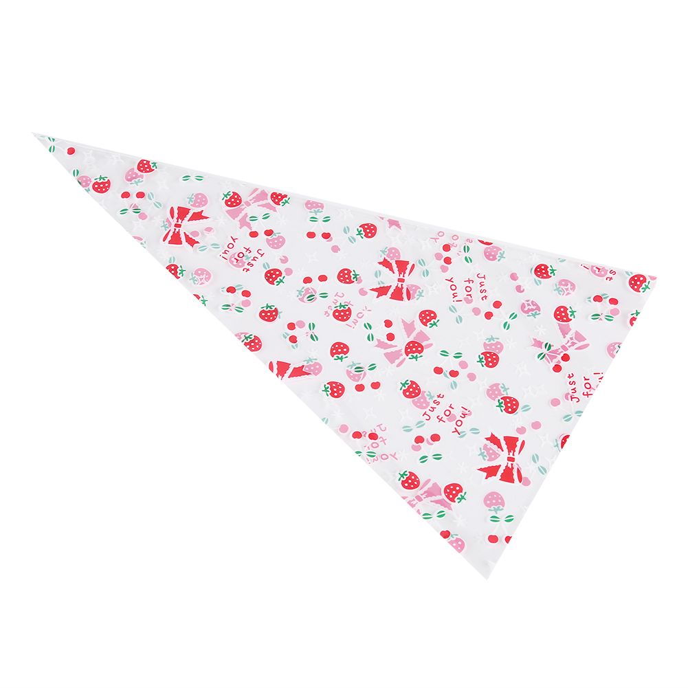 50 Clear Cone shaped Treat Popcorn Bags Treat Bags Cellophane Candy Bags with twist tie Cherry