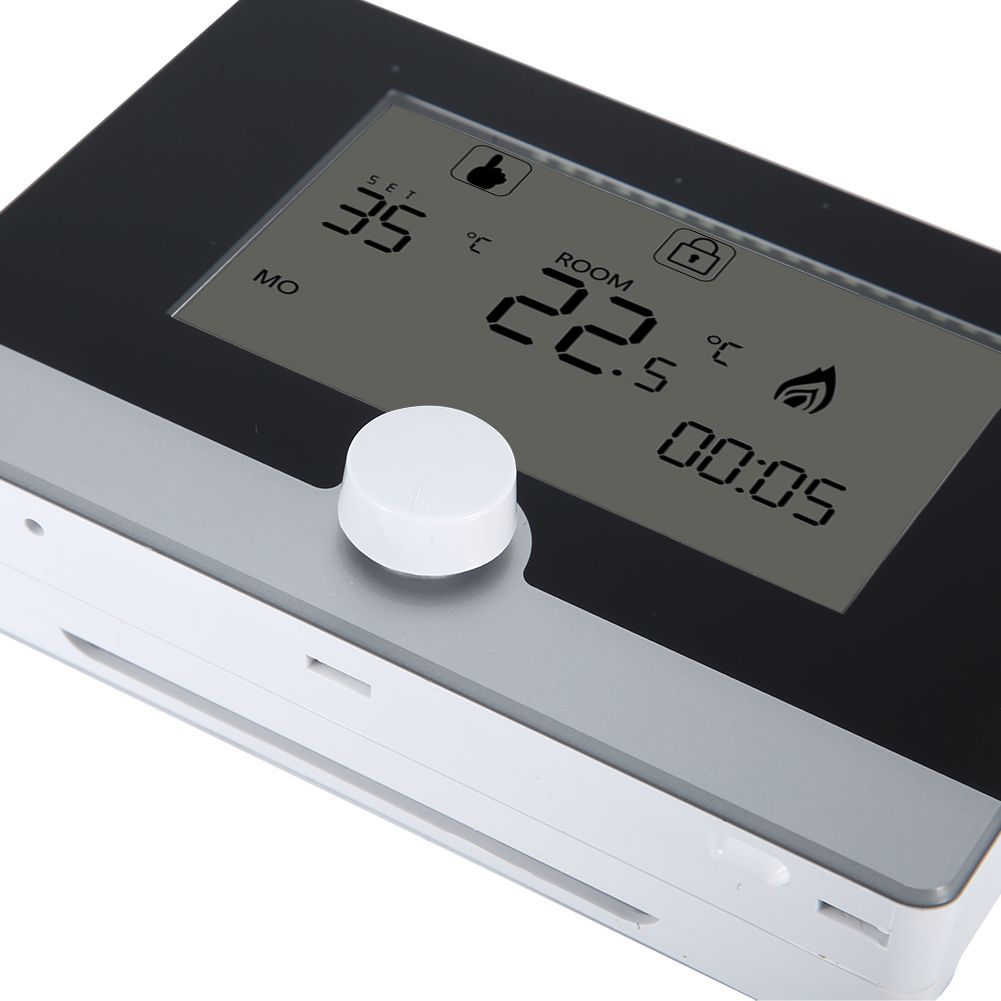 Programmable Thermostat Temperature Controller for Wall hung Boiler Heating System White