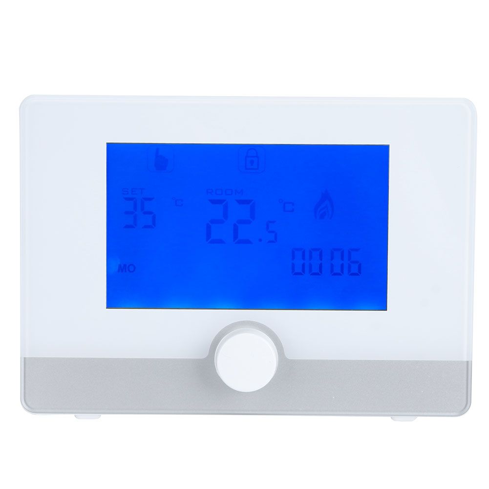 Programmable Thermostat Temperature Controller for Wall hung Boiler Heating System Black
