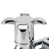 ABS Washing Machine Faucet Sink Basin Water Tap with Double Spout&Handle G1/2 Blossom Handle