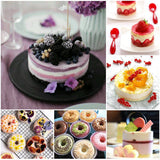 12 Pcs Stainless steel Round Cookie Biscuit Cutter Baking Metal Ring Molds for Dough Fondant Do - Close-Up Angle