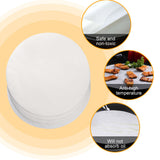 100Pcs Non Stick Round BBQ Paper Baking Sheets 10 Inch Barbecue Tin Foil Paper for Grill Line C - Rear View
