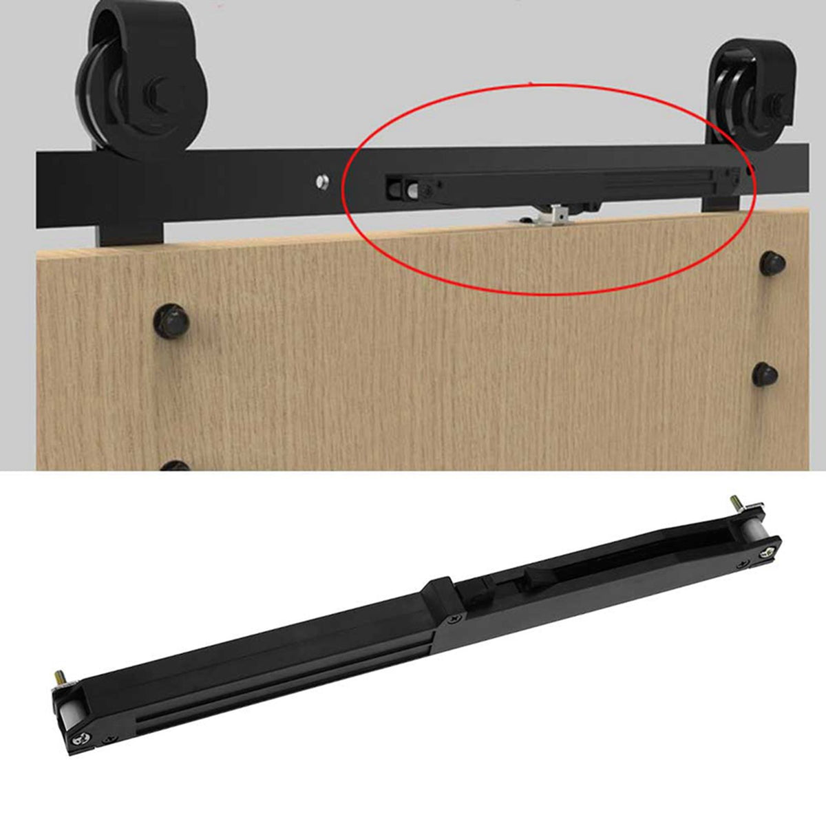 Soft Close Slides Mechanism Furniture Remission Accessory For Sliding Rail Barn Wood Door
