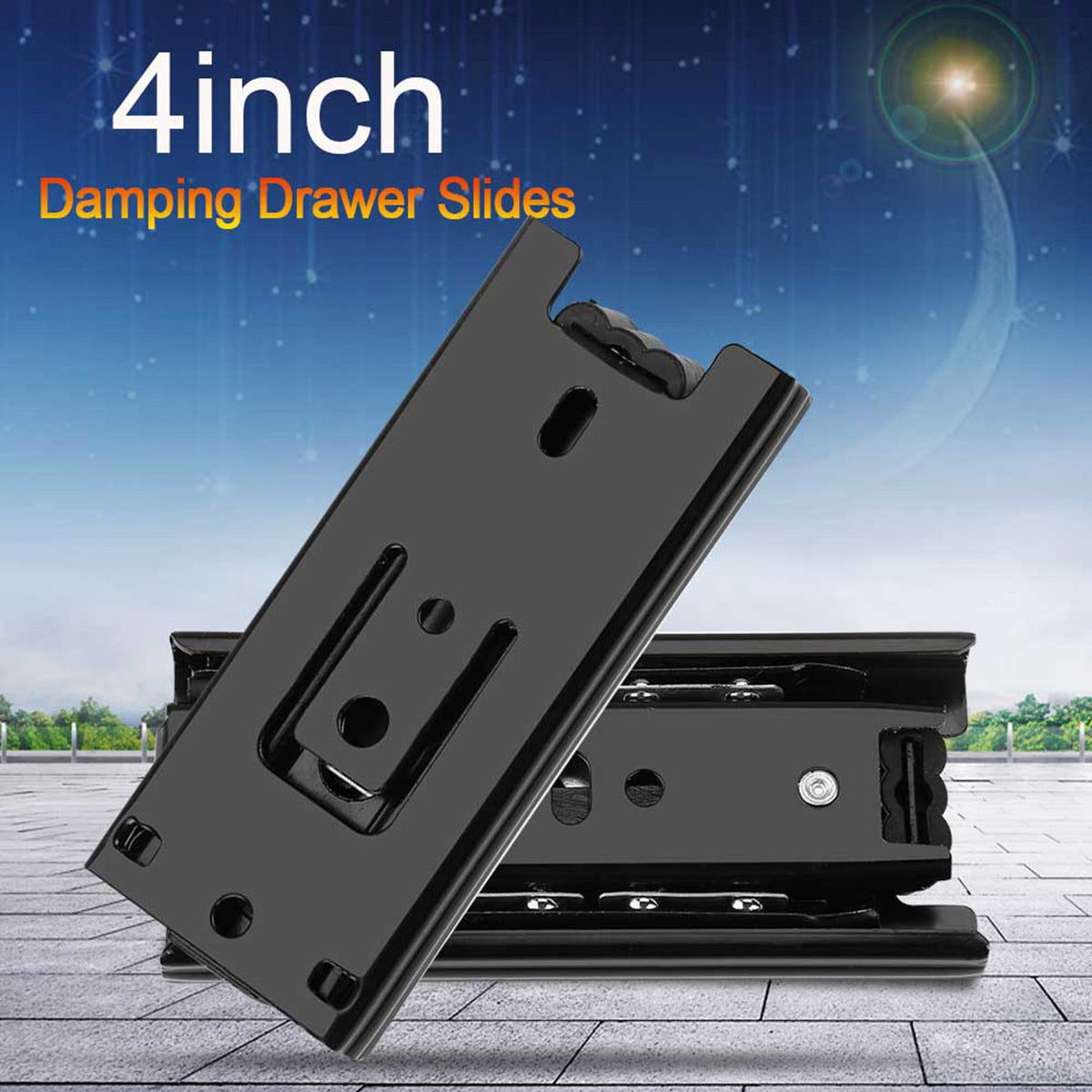 2pcs Mini Short Drawer Slides Furniture Guide Rail Full Extension Kitchen Cupboard Hardware 4in