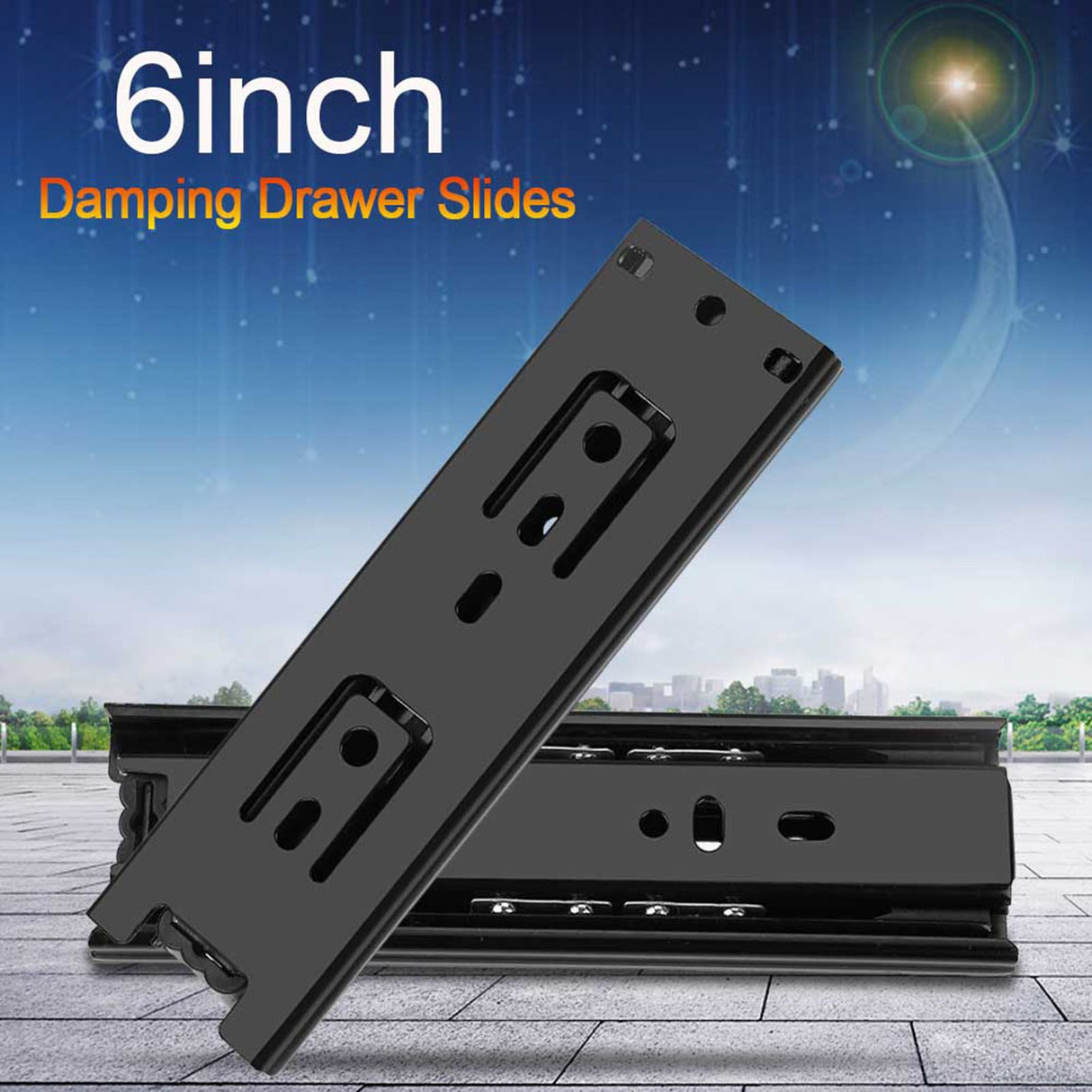 2pcs Mini Short Drawer Slides Furniture Guide Rail Full Extension Kitchen Cupboard Hardware 6in