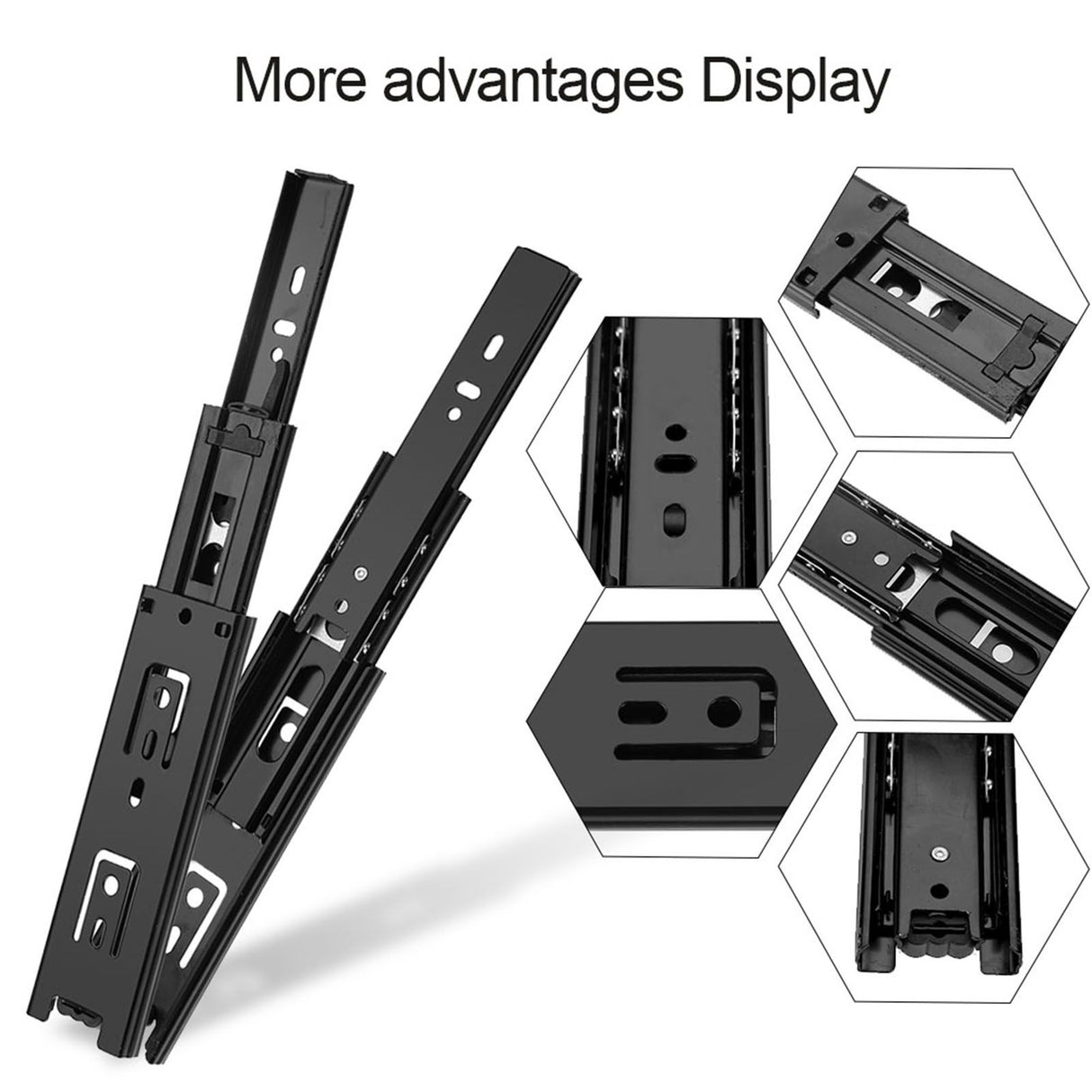 2pcs Mini Short Drawer Slides Furniture Guide Rail Full Extension Kitchen Cupboard Hardware 6in