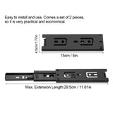 2pcs Mini Short Drawer Slides Furniture Guide Rail Full Extension Kitchen Cupboard Hardware 6in - Rear View