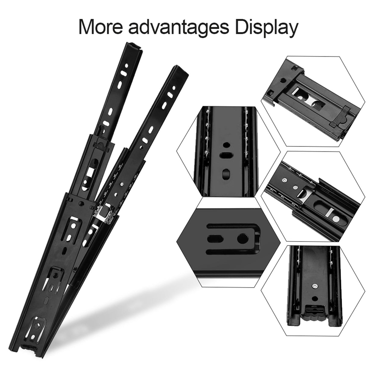 2pcs Mini Short Drawer Slides Furniture Guide Rail Full Extension Kitchen Cupboard Hardware 8in