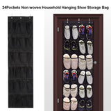 24Pockets NOn woven Household Door Wall Hanging Shoe Storage Bag Organizer Space Saving Rack
