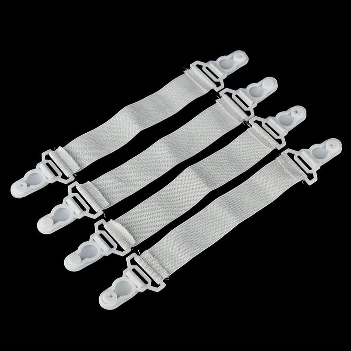 4pcs Household Bed Sheet Mattress Fasteners Strong Elastic Strap Clips Holders