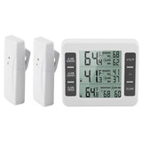 Wireless Digital Audible Alarm Refrigerator Thermometer with 2PCS Sensor Min/Maximum Display - Front View