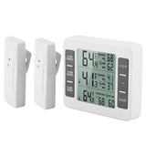 Wireless Digital Audible Alarm Refrigerator Thermometer with 2PCS Sensor Min/Maximum Display - Top-Down View