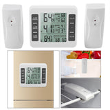 Wireless Digital Audible Alarm Refrigerator Thermometer with 2PCS Sensor Min/Maximum Display
