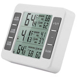 Wireless Digital Audible Alarm Refrigerator Thermometer with 2PCS Sensor Min/Maximum Display