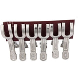 6pcs/set Stainless Steel Laundry Clips Metal Clothes Socks Hanging Spring Clip Clamp - Side View