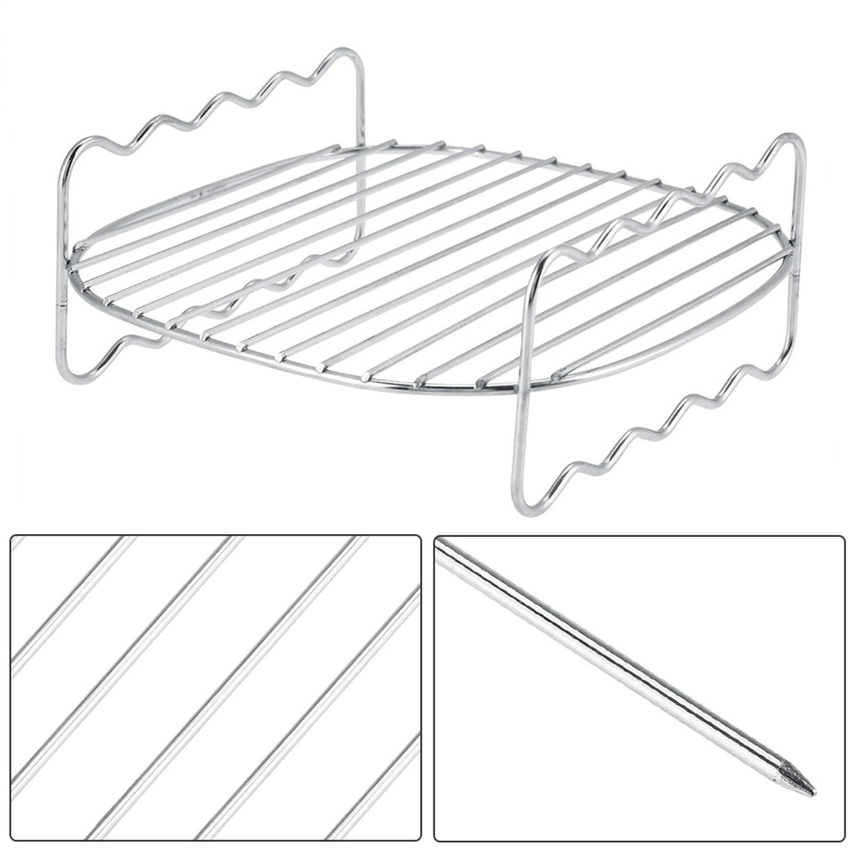Replacement BBQ Rack Double Layer Skewers Baking Tray For Philips Air Fryer