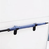 Black Plastic Self Adhesive Umbrella Holder Car Storage Rack Hanger Home Wall Hook - 45-Degree Angle