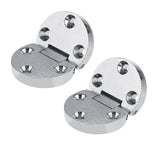 2Pcs Zinc Alloy Self Supporting Folding Table Hinges Home Flap Tables Furniture Oval Hardware - 45-Degree Angle