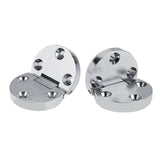 2Pcs Zinc Alloy Self Supporting Folding Table Hinges Home Flap Tables Furniture Oval Hardware - Low Angle