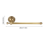 Antique Brass Bathroom Towel Holder Rack Single Pole Bar Clothes Hanger Shelf Wall Mount