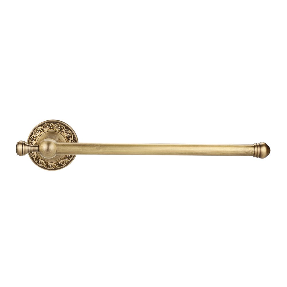 Antique Brass Bathroom Towel Holder Rack Single Pole Bar Clothes Hanger Shelf Wall Mount