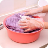 50pcs/Bag PE Clear Disposable Gloves Safe for Food Preparing Medical Restaurant Hairdressing - 45-Degree Angle