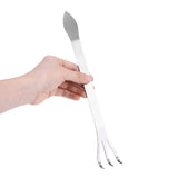 Stainless Steel Root Rake 3-Prong Loosen Soil Bonsai Tree Tools with Ergonomic Handle - 45-Degree Angle