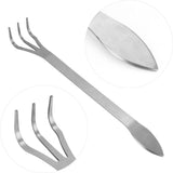 Stainless Steel Root Rake 3-Prong Loosen Soil Bonsai Tree Tools with Ergonomic Handle - Extra Image
