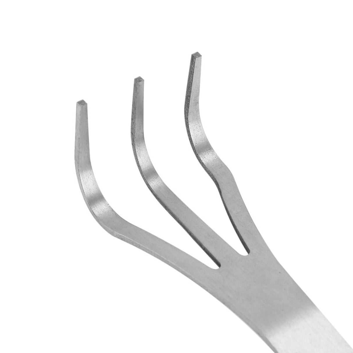 Stainless Steel Root Rake 3-Prong Loosen Soil Bonsai Tree Tools with Ergonomic Handle