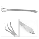 Stainless Steel Root Rake 3-Prong Loosen Soil Bonsai Tree Tools with Ergonomic Handle - Extra Image