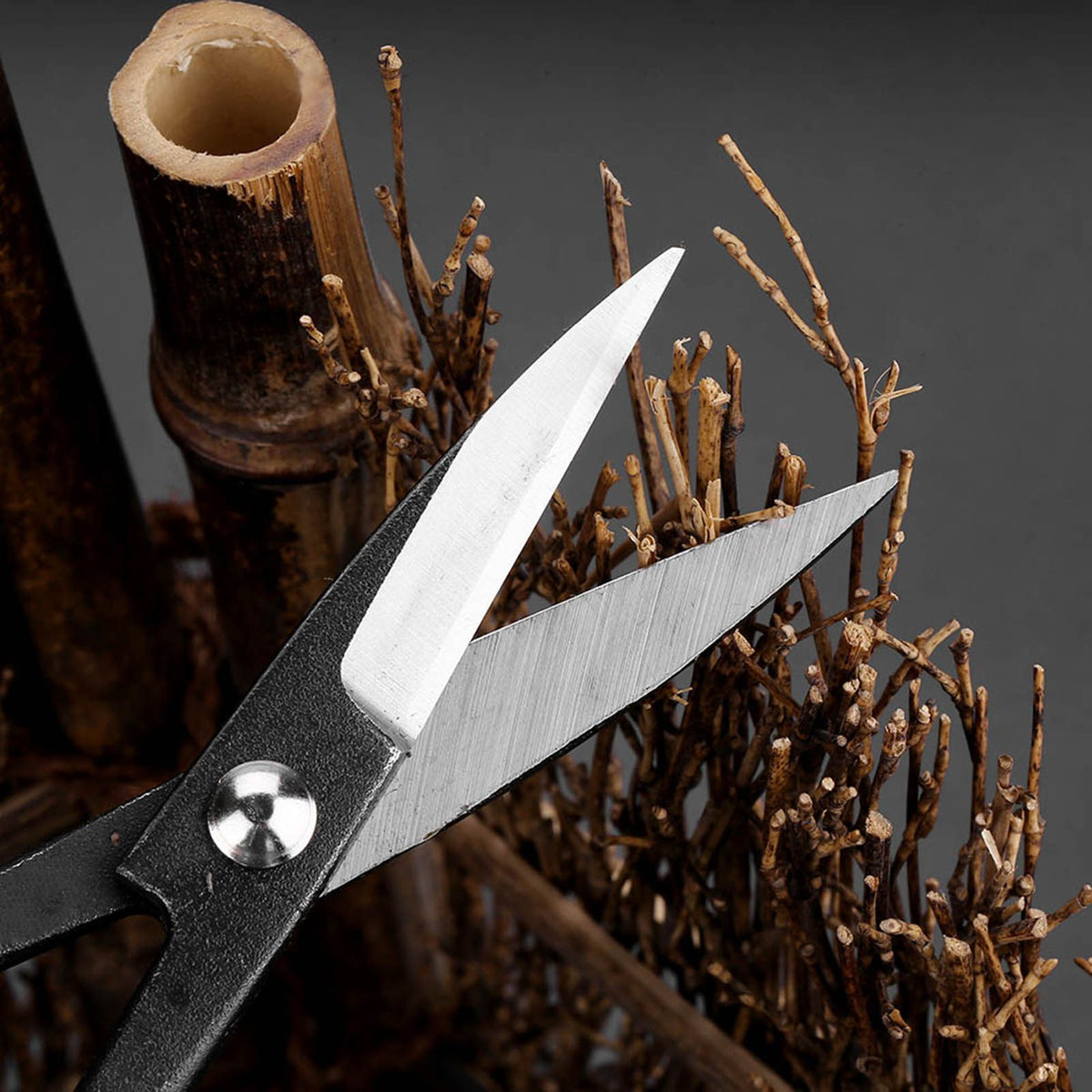 190mm Stainless Steel Garden Bonsai Scissors Shear Root Branch Trimming Pruning Tools