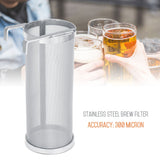 300 Micron Stainless Steel Homemade Brew Beer Hop Mesh Filter Strainer #1 10 x 25.5cm - Front View