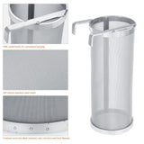 300 Micron Stainless Steel Homemade Brew Beer Hop Mesh Filter Strainer #1 10 x 25.5cm - 45-Degree Angle
