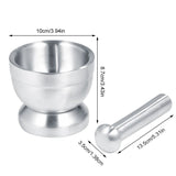 Stainless Steel Mortar and Pestle Mixing Grinding Bowl Set Kitchen Garlic Grinder Tool