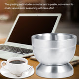 Stainless Steel Mortar and Pestle Mixing Grinding Bowl Set Kitchen Garlic Grinder Tool