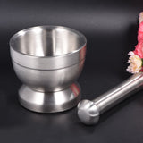 Stainless Steel Mortar and Pestle Mixing Grinding Bowl Set Kitchen Garlic Grinder Tool - Extra Image